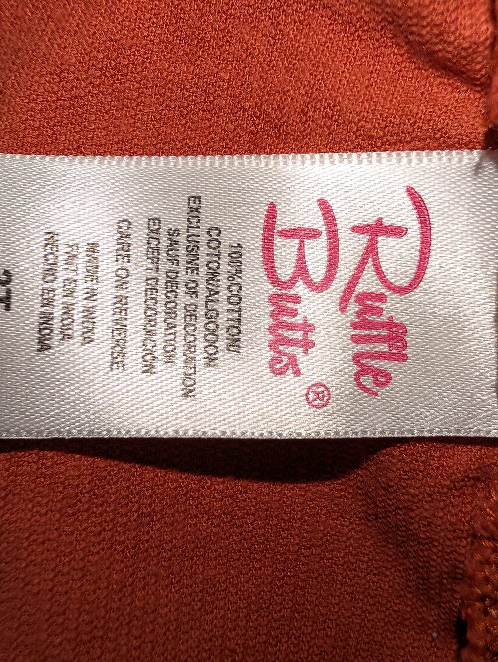 Ruffle Butts Corduroy Dreas Rust Orange 3T - Picture 5 of 6